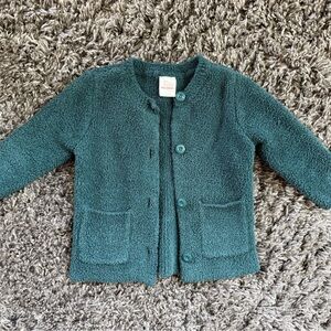 Hanna Andersson Teal marshmallow Cardigan size 3T